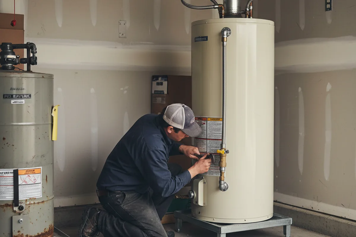 Water heater and shutoff valve replacement in Talpa