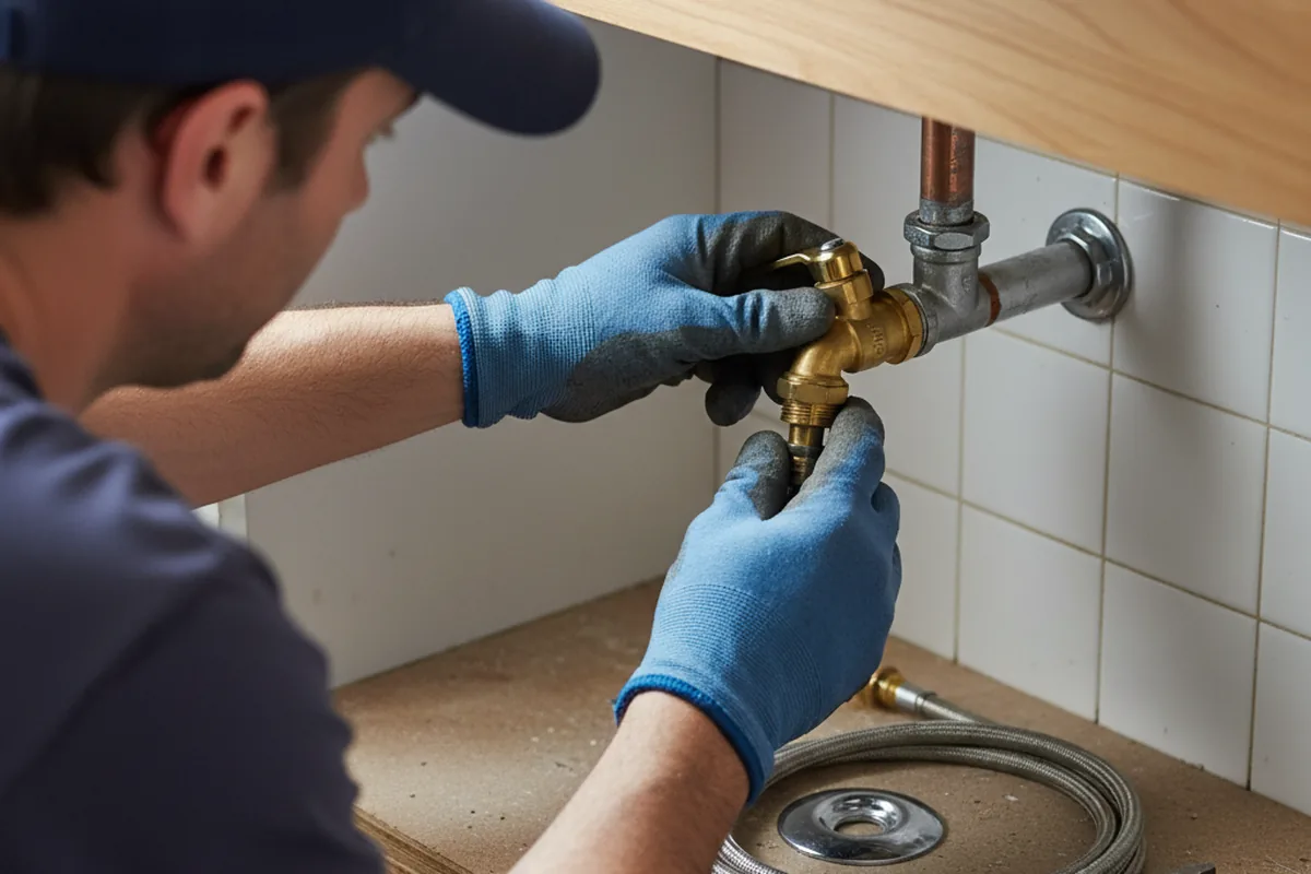 Shutoff valve and fitting work during Emergency Plumbing in Talpa